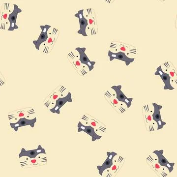 Seamless pattern focus camera toy cartoon vector Stock Illustration