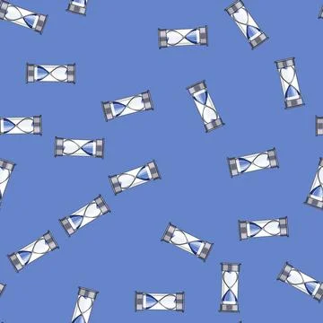 Seamless pattern focus sand timer kids cartoon vector イラスト素材