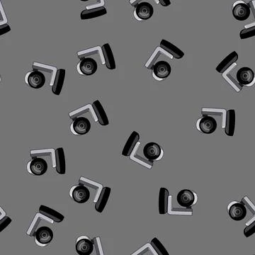 Seamless pattern focus table web camera cartoon vector Stock Illustration