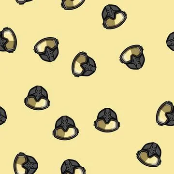 Seamless pattern fog goggles ski cartoon vector Illustrazione stock
