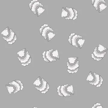 Seamless pattern fog smoke cloud cartoon vector Stock Illustration
