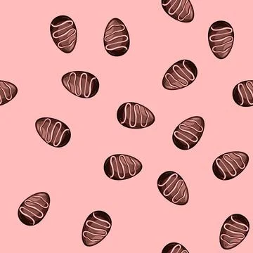 Seamless pattern foil chocolate egg cartoon vector 스톡 일러스트