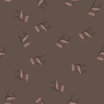 Seamless pattern foldable folding chair cartoon vector Stockillustratie