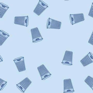 Seamless pattern foldable laundry basket plastic cartoon vector Stock Illustration
