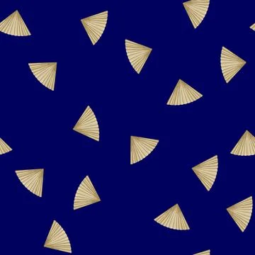 Seamless pattern folding fan cartoon vector Stock Illustration