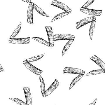 Seamless pattern folding pocket knife sketch hand drawn Stock Illustration