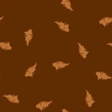 Seamless pattern foliage maple leaf cartoon vector 스톡 일러스트