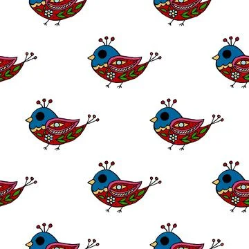 Seamless pattern. Folk ornament. Pattern in hand drawn style Illustrazione stock