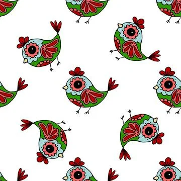 Seamless pattern. Folk ornament. Pattern in hand drawn style イラスト素材