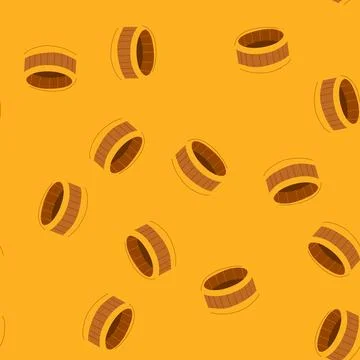 Seamless pattern food bamboo steamer basket cartoon vector イラスト素材