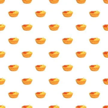 Seamless pattern with food baskets and fruit Illustrazione stock
