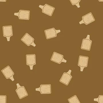 Seamless pattern food chopping board cartoon vector 库存插图
