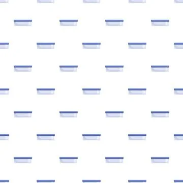 Seamless pattern of food container horizontal profile views 스톡 일러스트