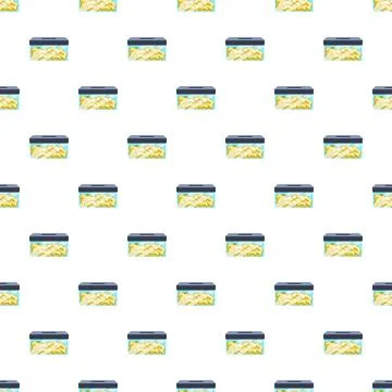 Seamless pattern with food container for lunch concept Stockillustratie