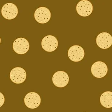 Seamless pattern food cracker biscuit cartoon vector Illustrazione stock