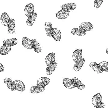 Seamless pattern food dolma sketch hand drawn Stock Illustration
