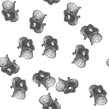 Seamless pattern food dried fruit sketch hand drawn イラスト素材
