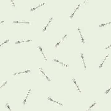 Seamless pattern food fork cartoon vector Stock Illustration