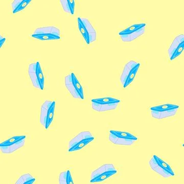 Seamless pattern food glass container cartoon vector Illustrazione stock