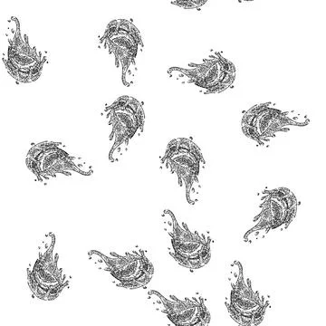 Seamless pattern food guava fruit sketch hand drawn Illustrazione stock