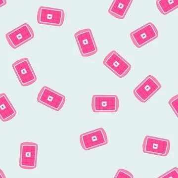 Seamless pattern food ice cube tray cartoon vector Stock Illustration