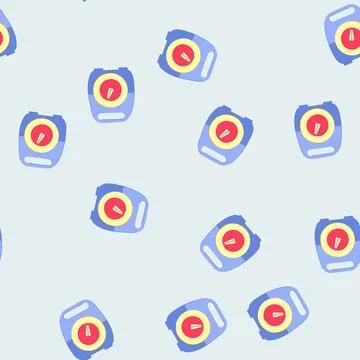 Seamless pattern food kitchen timer cartoon vector Stockillustratie