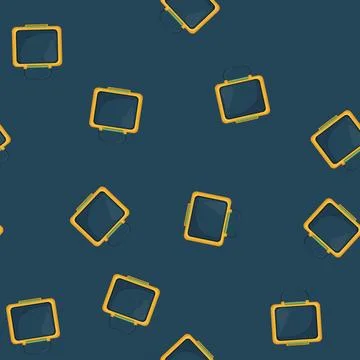 Seamless pattern food lunch box color icon vector Stock Illustration
