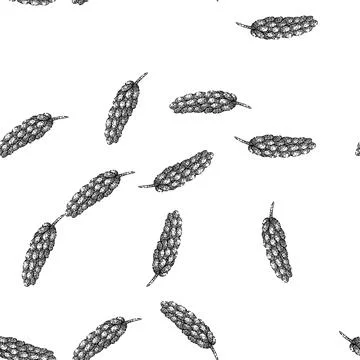 Seamless pattern food millet sketch hand drawn Illustrazione stock