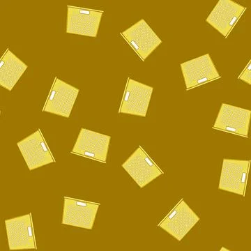 Seamless pattern food plastic crate cartoon vector イラスト素材