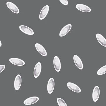 Seamless pattern food plate white cartoon vector Ilustração Stock