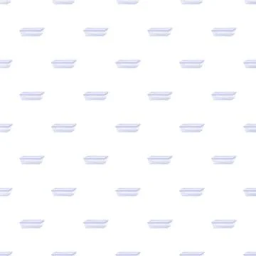 Seamless pattern with food storage containers on white background イラスト素材