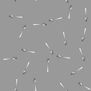 Seamless pattern food tea spoon cartoon vector Stock Illustration