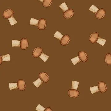 Seamless pattern food wine cork bottle cartoon vector Stock Illustration