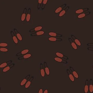 Seamless pattern foot electric heated insoles cartoon vector Illustrazione stock