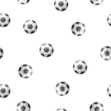 Seamless pattern football balls Stock Illustration