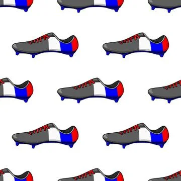 Seamless pattern with football boot. Stock Illustration