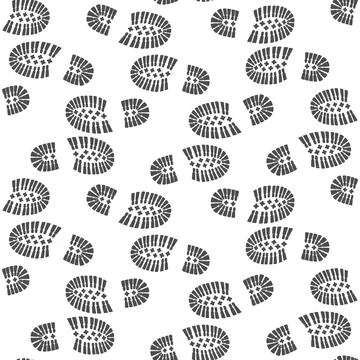 Seamless pattern with a footprint of shoes. Stock Illustration