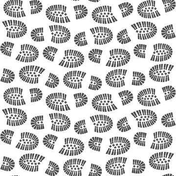 Seamless pattern with a footprint of shoes. Stock Illustration