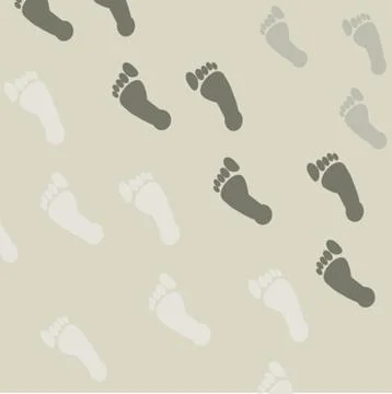 Seamless pattern of footprints . 스톡 일러스트
