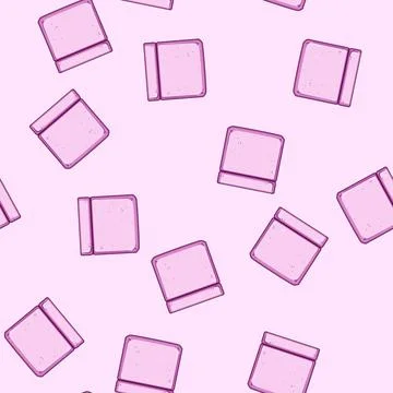 Seamless pattern footstool pouf cartoon vector イラスト素材