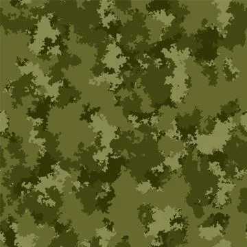 Seamless pattern with forest camouflage colors Stock Illustration