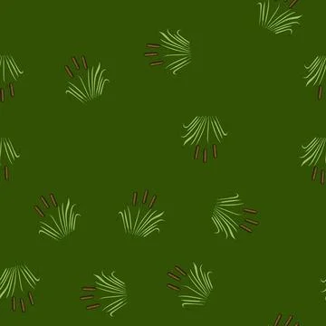 Seamless pattern forest lake plant cartoon vector Stock Illustration