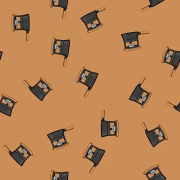 Seamless pattern fork fondue cheese cartoon vector Stock Illustration