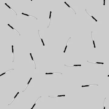 Seamless pattern fork knife cartoon vector Stock Illustration