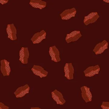 Seamless pattern fork steak grill cartoon vector イラスト素材