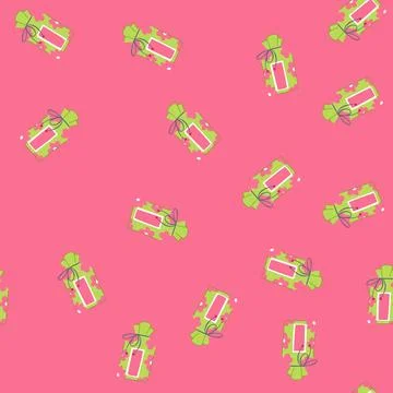 Seamless pattern fortune chinese lucky bag cartoon vector Stock Illustration