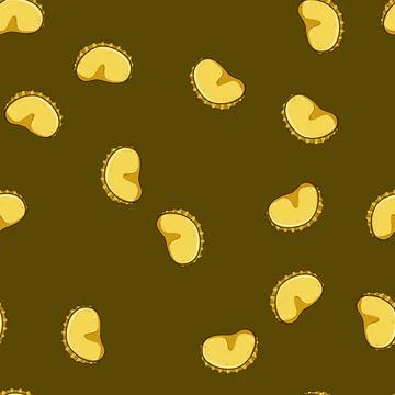 Seamless pattern Fortune cookie with bottle cap texture concept Stock Illustration