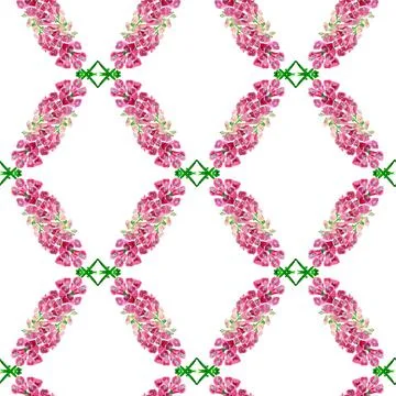 Seamless pattern with foxglove flower Stock Illustration