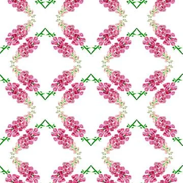 Seamless pattern with  foxglove flower Stock Illustration