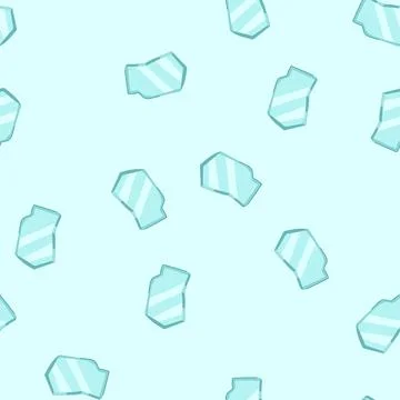 Seamless pattern fracture glass broken shard cartoon vector Stock Illustration
